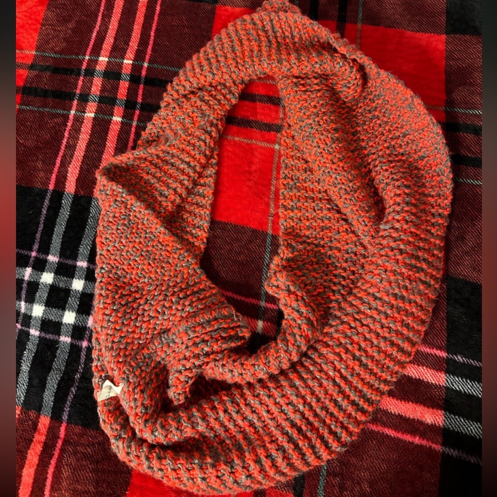 Garage women’s red knitted warm scarf for winter / fall